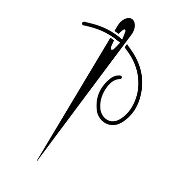 Animated needle embroidering custom apparel.