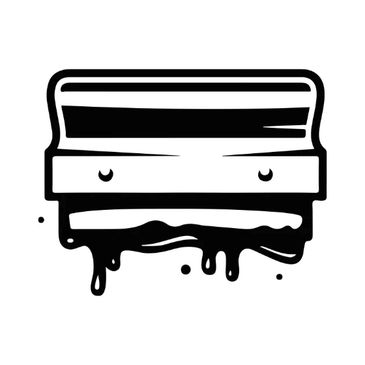 Animated squeegee screen printing on a t-shirt for custom apparel.