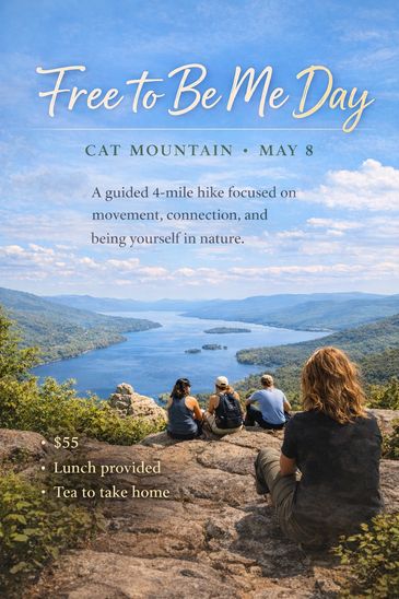 Group enjoys scenic view during Free to Be Me Day hike at Cat Mountain.