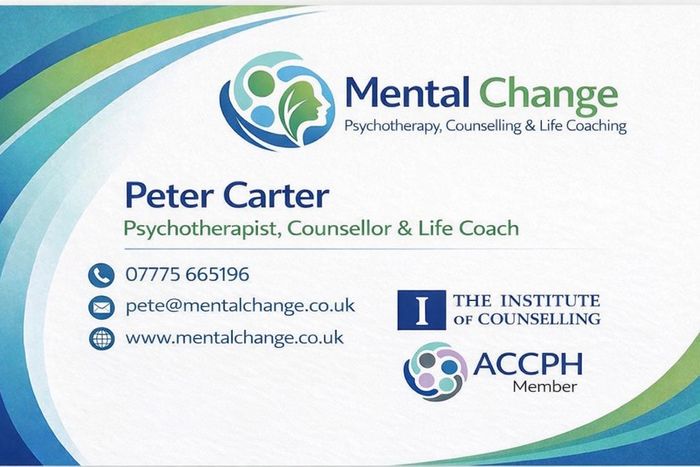 Mental change logo with contact details 