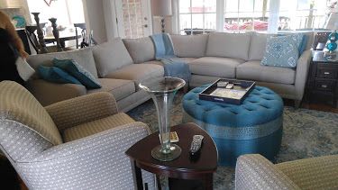 Designed and furnished the upholstery for this living room in Winston-Salem, NC