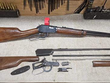 Winchester model 9422 assembled and disassembled.