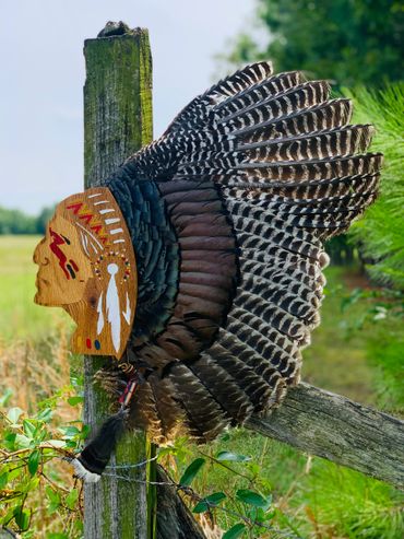 Indian head - Turkey wing mount