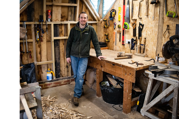 Michael in The RIVN Woodcraft workshop