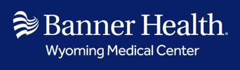 Logo of Banner Health Wyoming Medical Center on a blue background.
