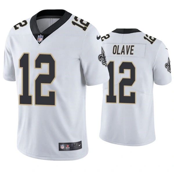 Mens New Orleans Saints #12 Chris Olave Stitch Jersey