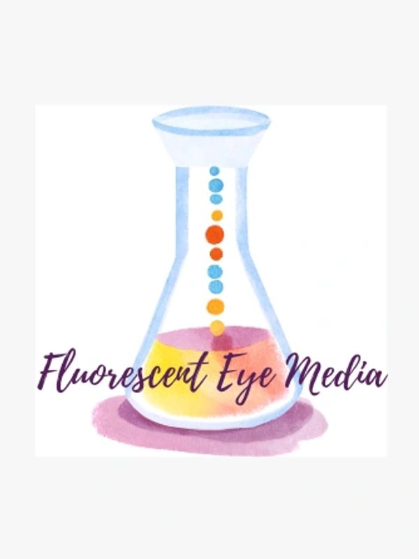 Logo image created by owner and Founder of Fluorescent Eye Media, Cara Rodrigues