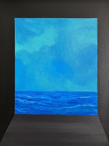 An acrylic painting created by author (OP) depicting a doorway into an ocean realm