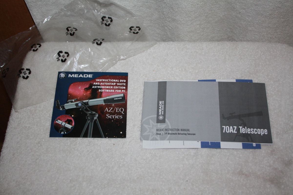 Meade 70AZ Telescope Manual & Autostar Suite Software AZ/EQ series DVD (LOT  OF 10)