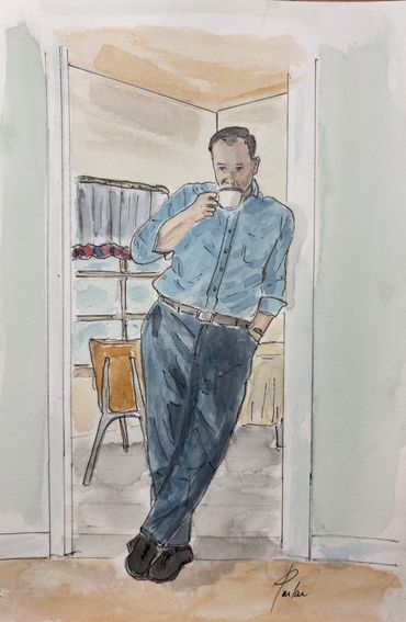 Watercolor Painting Coffee Break