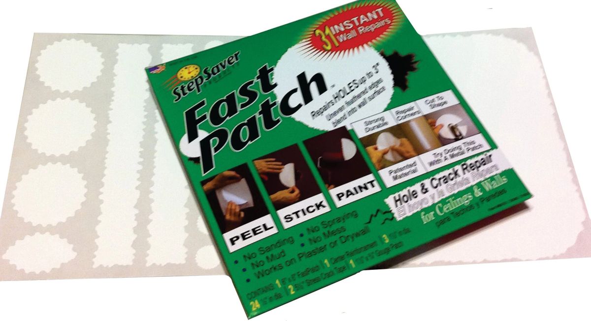 SelfAdhesive Fast Patch Smooth 31 repair Wall Patch Kit. Patented, USA