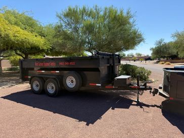 We have our dump Trailer for rent for $100 per day. 
We can deliver for you, pick it up, and we can 