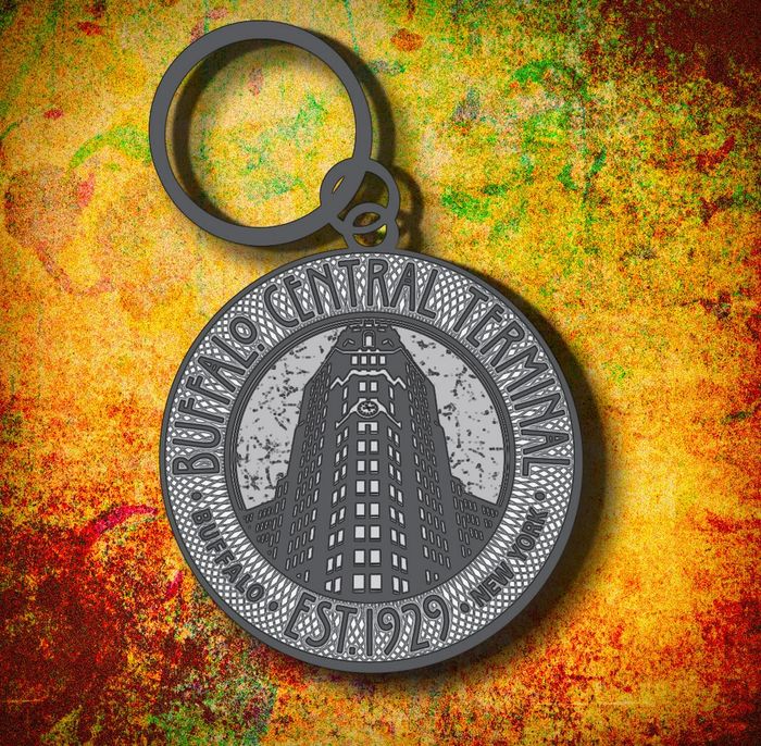 buffalo central terminal key ring metal cntral terminal key ring