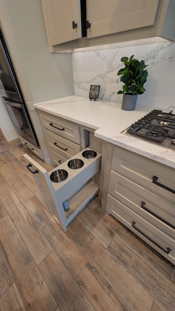 kitchen remodel: stone countertops and backsplash, new cabinets & appliances , hickory creek 