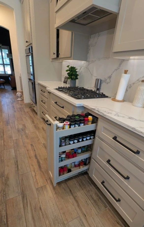 kitchen remodel: stone countertops and backsplash, new cabinets & appliances , hickory creek 