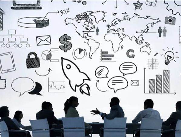 A group of business professionals in a meeting