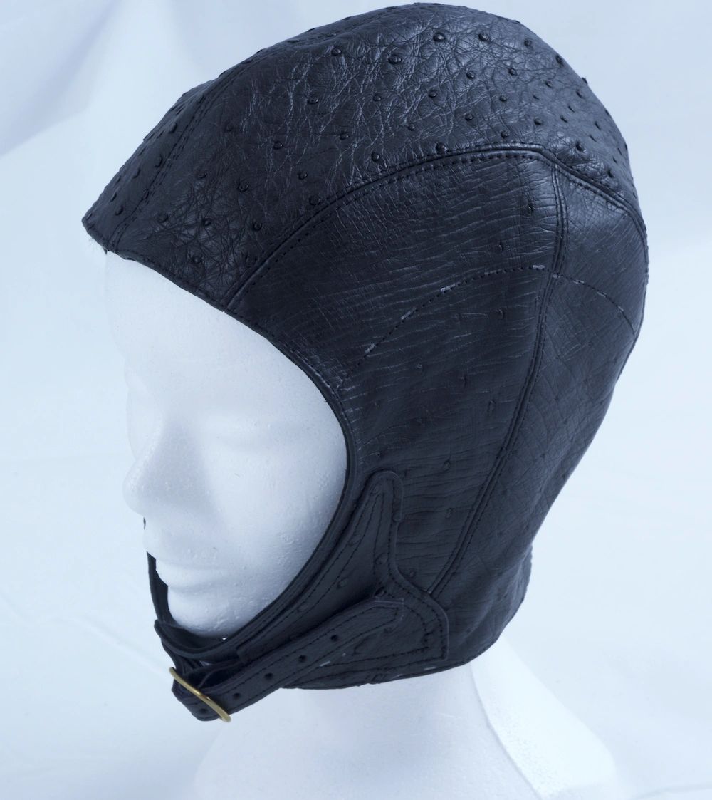 Fostex Serre-Tête Pilote En Cuir Véritable – Style Aviation Vintage, Ajustable, Marron