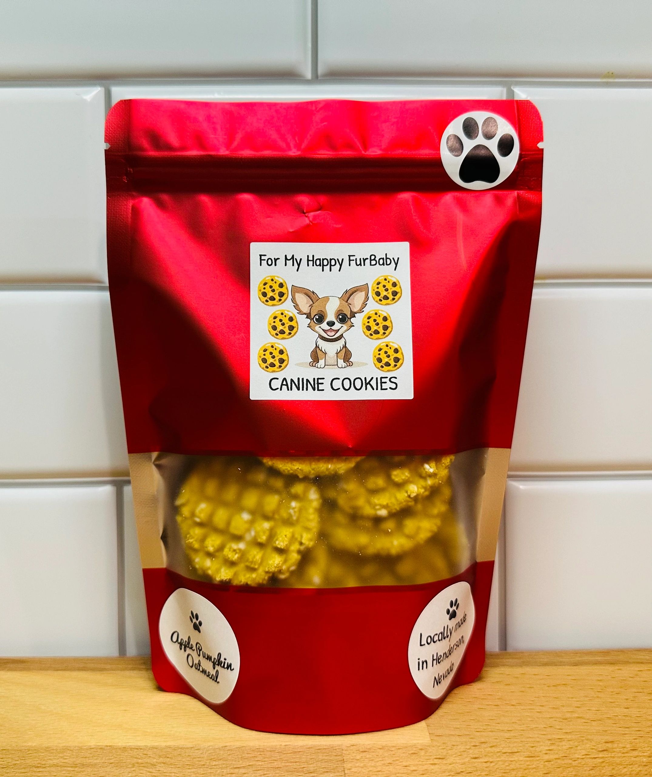 Apple Pumpkin Oatmeal Canine Cookies - 12 cookies per package - $12 retail