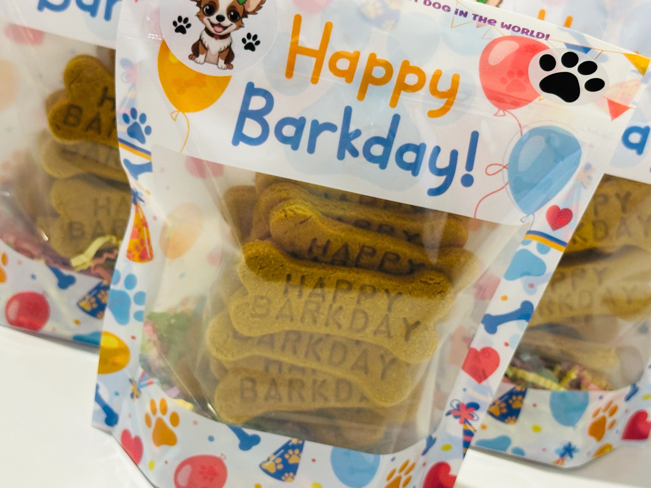 Happy Barkday Bones - 12 treats per package - $18 retail