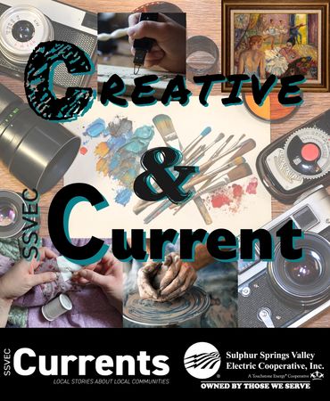 Collage of creative arts and crafts with 'Creative &amp; Current' text overlay.