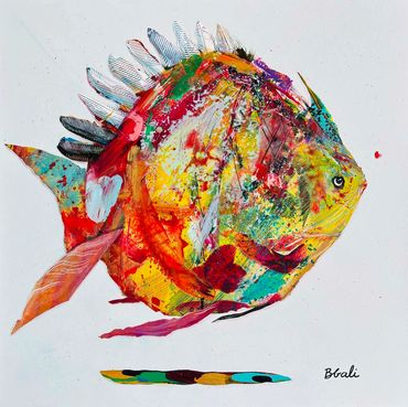 Poisson coeur et plumes
