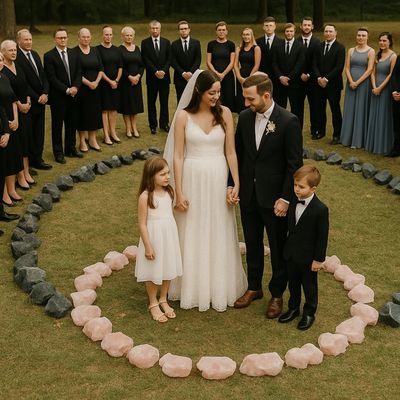 Wedding ceremony with crystal decorations 