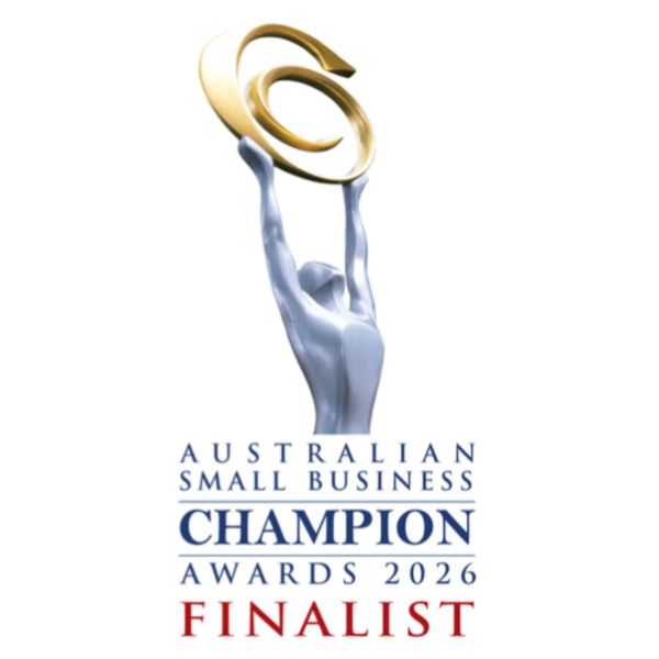 Australian Small Business Champion Awards 2026 finalist trophy image.