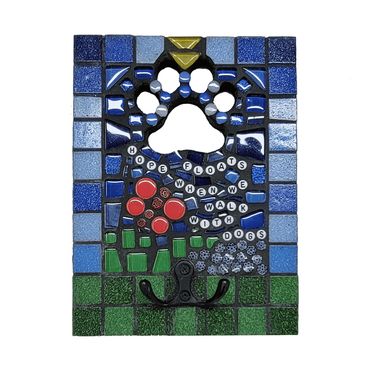 "Hope Floats" Mosaic Dog Leash Holder