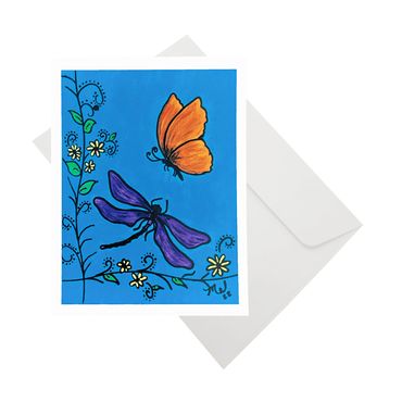 Notecard - Butterfly & Dragonfly