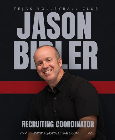 Jason Biller, Recruiting Coordinator for Tejas Volleyball Club, smiling.