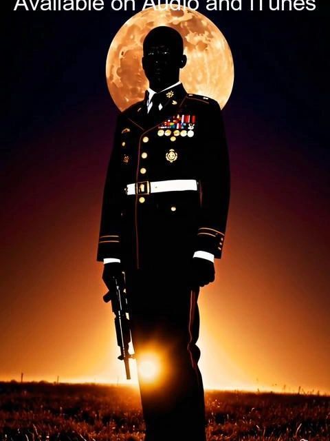 A black soldier with a machine gun