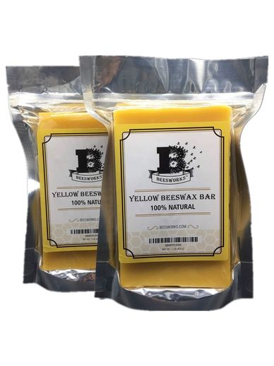 Beesworks Beeswax Pellets Yellow 1lb-Cosmetic Grade-Triple Filtered Beeswax  1