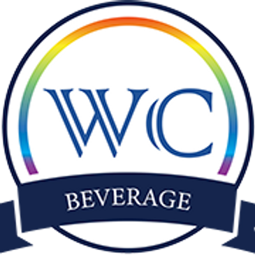 Logo with 'WC Beverage' and a rainbow-colored arc.