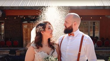 Screen Shot from the wedding video and then edited in Photoshop