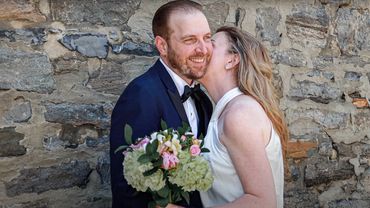 Screen Shot from the wedding video and then edited in Photoshop