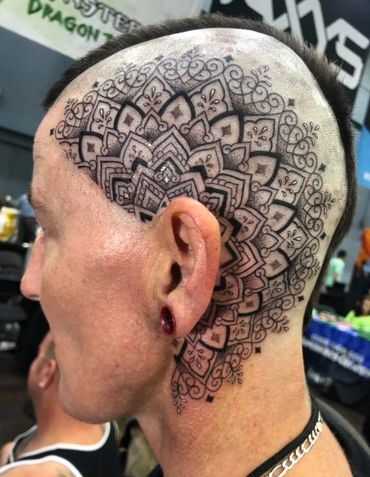 mandala head tattoo 