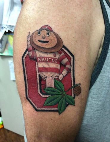 Brutus ohio state buckeyes tattoo 