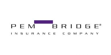 Logo of PEMBridge Insurance Company with a purple bridge icon.