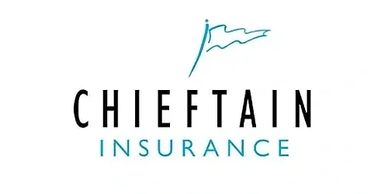 Logo of Chieftain Insurance with a stylized flag above the company name.