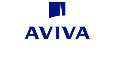 Blue Aviva logo with stylized letter A and a sharp vertical cut.