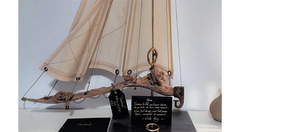 sculptures voiliers, voiliers faits main, art nautique, sculptures artisanales,  voilier en bois