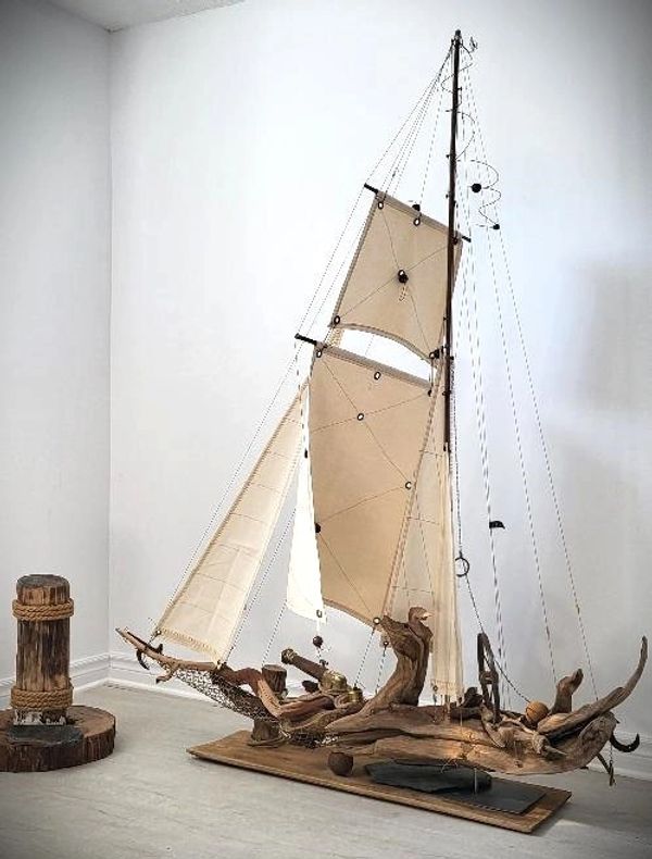 sculptures voiliers, voiliers faits main, art nautique, sculptures artisanales, sculptures voilier.