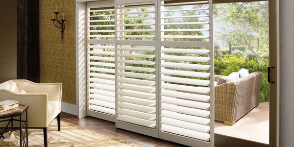 California shutters on a patio door