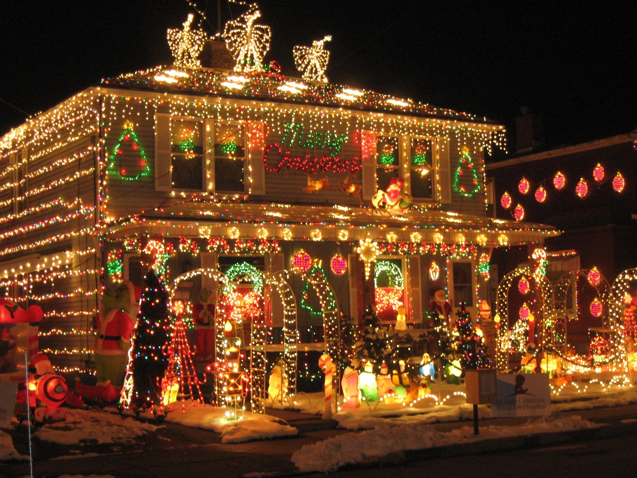 clipart christmas lights on house