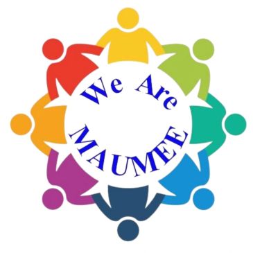 Colorful community logo with 'We Are MAUMEE' text.