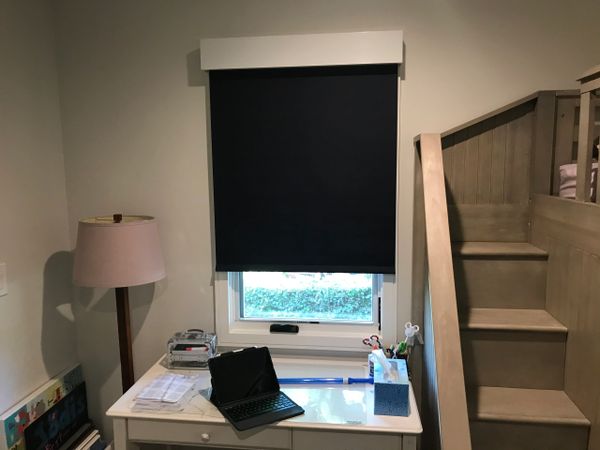 Motorized Blackout Shade in Kids Bedroom