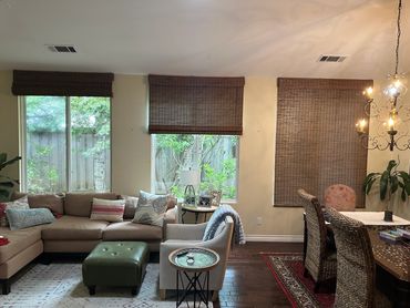 Cordless Light Filtering Woven Wood Shades