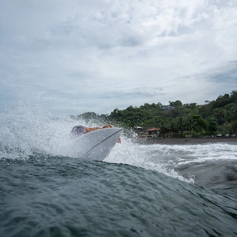 Surfing Playa Hermosa right outside of Jaco Costa Rica. 