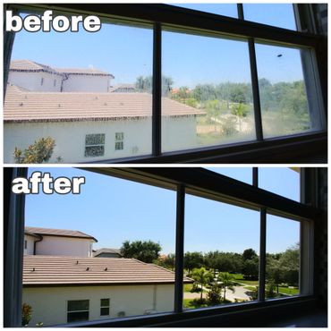 EverClean Windows, before and after window cleaning. Clean windows.