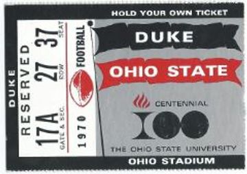 Vintage Antique Game Used Ohio State OSU Ticket